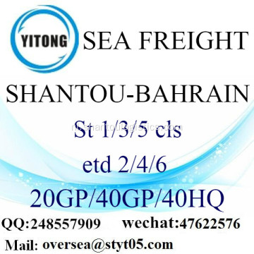 Shantou poort zeevracht verzending naar Bahrein